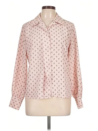 Pre-owned Chaus Long Sleeve Blouse In Pink