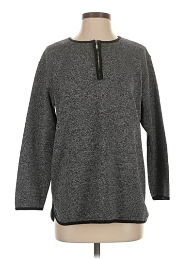 Pre-owned Chaus Long Sleeve Henley Shirt In Gray