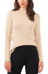 Chaus Metallic Turtleneck Sweater In Nude