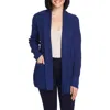 Chaus Open Front Long Cardigan In Blue