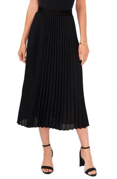 Chaus Pleated Midi Skirt In Black