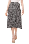Chaus Polka Dot Pull-on Knit A-line Skirt In Black