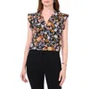 Chaus Print Flutter Sleeve Blouse In Multi