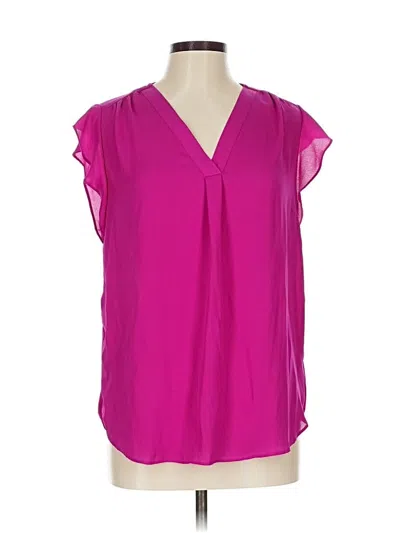 Pre-owned Chaus Short Sleeve Blouse In Pink
