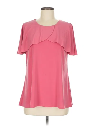 Pre-owned Chaus Short Sleeve Blouse In Pink