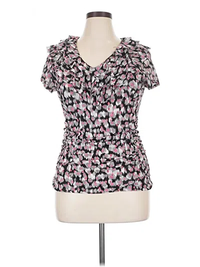 Pre-owned Chaus Short Sleeve Blouse In Pink