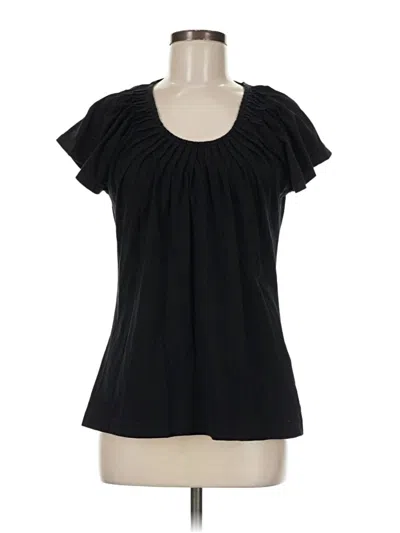 Pre-owned Chaus Short Sleeve Top Black Sweetheart Neckline Tops
