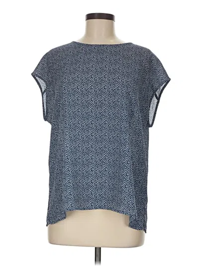 Pre-owned Chaus Short Sleeve Top Blue Boatneck Tops