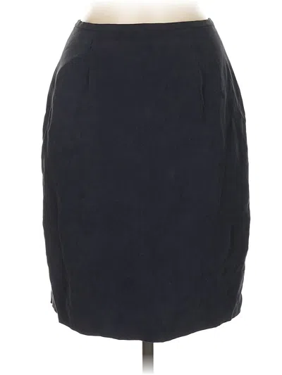 Pre-owned Chaus Silk Skirt In Black