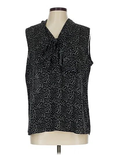 Pre-owned Chaus Sleeveless Blouse In Black