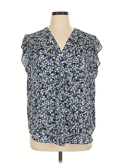 Pre-owned Chaus Sleeveless Blouse In Blue