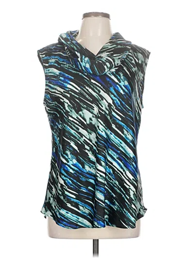 Pre-owned Chaus Sleeveless Blouse In Blue