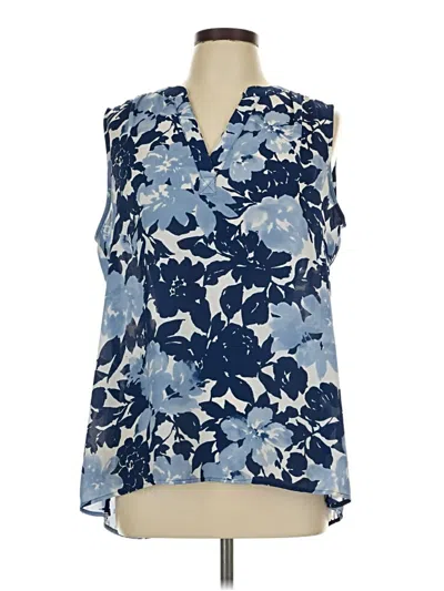 Pre-owned Chaus Sleeveless Blouse In Blue