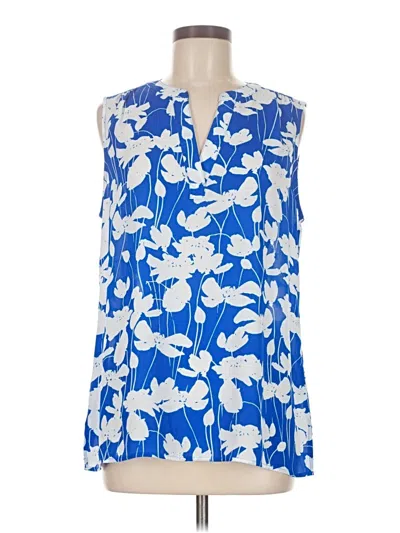 Pre-owned Chaus Sleeveless Blouse In Blue