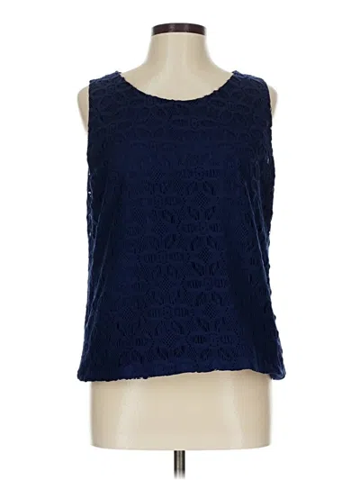 Pre-owned Chaus Sleeveless Blouse In Blue