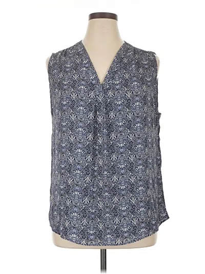 Pre-owned Chaus Sleeveless Blouse In Blue