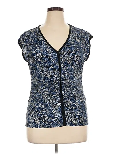 Pre-owned Chaus Sleeveless Blouse In Blue