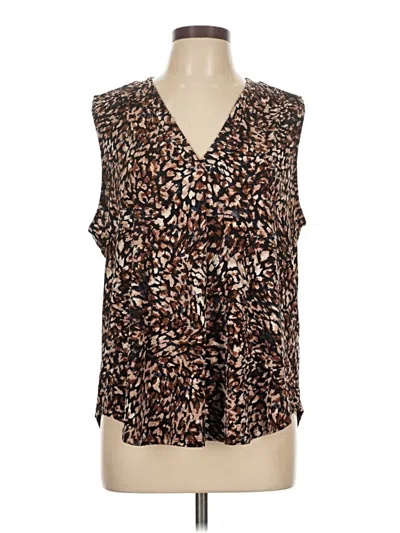 Pre-owned Chaus Sleeveless Blouse In Brown