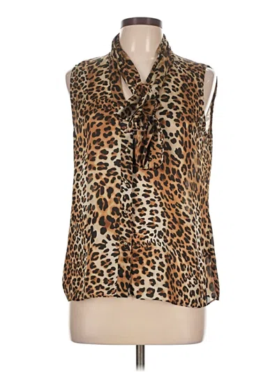 Pre-owned Chaus Sleeveless Blouse In Brown