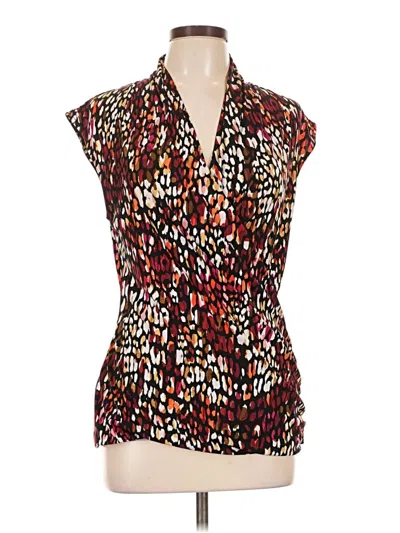 Pre-owned Chaus Sleeveless Blouse In Burgundy