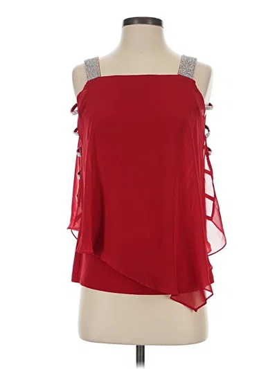 Pre-owned Chaus Sleeveless Blouse In Red