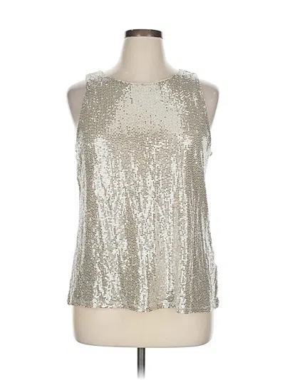 Pre-owned Chaus Sleeveless Blouse In Silver