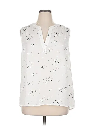 Pre-owned Chaus Sleeveless Blouse In White