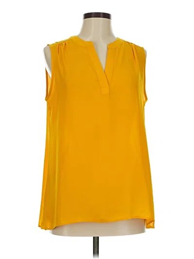 Pre-owned Chaus Sleeveless Blouse In Yellow