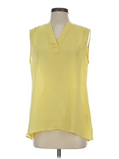 Pre-owned Chaus Sleeveless Blouse In Yellow