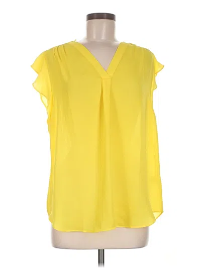 Pre-owned Chaus Sleeveless Blouse In Yellow
