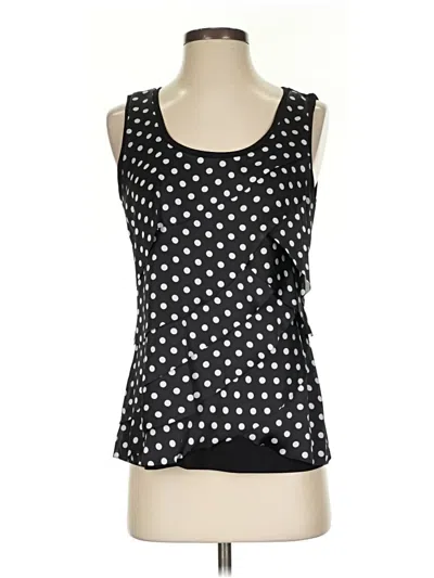 Pre-owned Chaus Sleeveless Top Black Scoop Neck Tops
