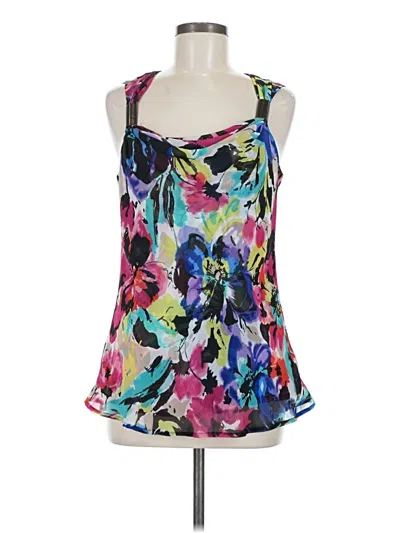 Pre-owned Chaus Sleeveless Top Purple Halter Neckline Tops