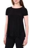 Chaus Split Hem Bateau Neck T-shirt In Black