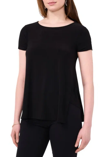 Chaus Split Hem Bateau Neck T-shirt In Black