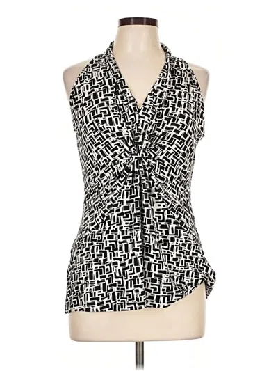 Pre-owned Chaus Tank Top Black Halter Neckline Tops