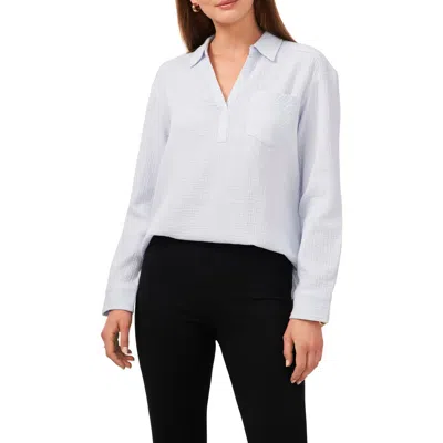 Chaus V-neck Collared Blouse In White