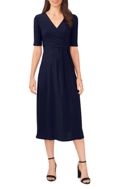 Chaus V-neck Dress In Navy