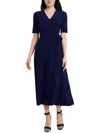 CHAUS WOMENS V-NECK MIDI MAXI DRESS