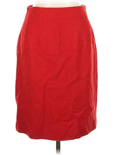 Pre-owned Chaus Wool Skirt In Red