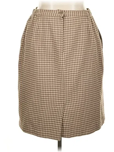 Pre-owned Chaus Wool Skirt In Tan