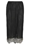 Chb Christian Boaro Black Embroidered Midi Skirt In Black
