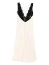 Chb Christian Boaro Lace-insert Slip Dress In White