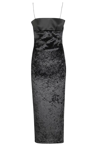 CHB CHRISTIAN BOARO VELVET LONGUETTE DRESS