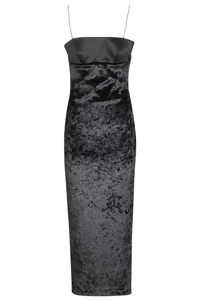 Chb Christian Boaro Velvet Longuette Dress In Multi