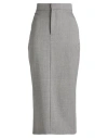 Chb Christian Boaro Woman Midi Skirt Grey Size 6 Virgin Wool, Lycra