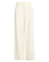 Chb Christian Boaro Woman Pants Ivory Size L Virgin Wool, Lycra In Neutral