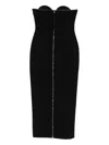 Chb Christian Boaro Zip-front Strapless Dress In Black