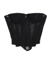 Chb Woman Top Black Size 2 Nylon, Elastane