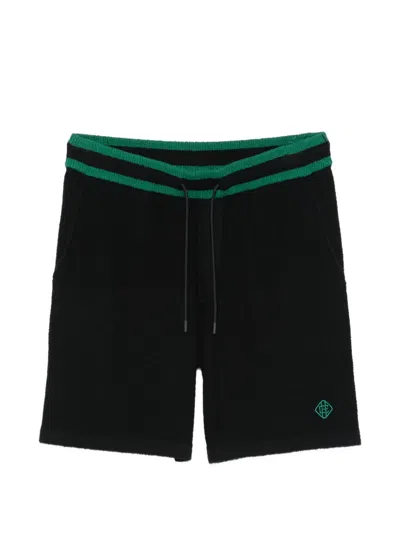Che Armas Bouclé Drawstring Shorts In Black