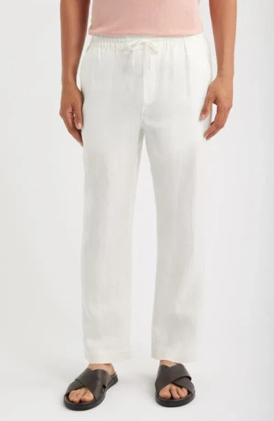 Che Mens Oat-17 Mariba Drawstring Relaxed Woven Trousers In White
